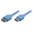 Фото #1 товара Techly ICOC-U3-AA-10-EX - 1 m - USB A - USB A - USB 3.2 Gen 1 (3.1 Gen 1) - 5000 Mbit/s - Blue