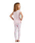 Child Girls 2-Piece Pajama Set Kids Sleepwear, Short Sleeve Top and Long Pants PJ Set