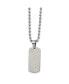 Фото #2 товара Chisel brushed Reversible Dog Tag Ball Chain Necklace