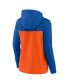 Фото #2 товара Women's Royal, Orange New York Mets Take The Field Colorblocked Hoodie Full-Zip Jacket