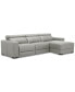 Фото #2 товара Nevio 115" 3-Pc. Leather Sectional with 2 Power Recliners, Headrests and Chaise, Created For Macy's