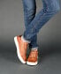 ფოტო #8 პროდუქტის Men's Canton Embossed Leather Sneakers