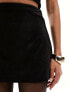 Fashionkilla stretch cord mini skirt co-ord in black