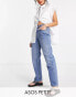 Фото #2 товара ASOS DESIGN Petite 90's straight jean in light blue