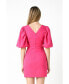 ფოტო #2 პროდუქტის Women's Puff Sleeve Cut Out Mini Dress