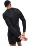 Фото #7 товара Nike Pro Training Swoosh Dri-Fit log sleeve t-shirt in black