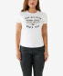 ფოტო #1 პროდუქტის Women's Short Sleeve Retro Crystal Slim Crew T-shirt