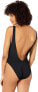 Bikini Lab 170138 Womens Keyhole Front One Piece Swimsuit Black Size Medium