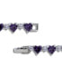 ფოტო #3 პროდუქტის Cubic Zirconia Purple Clear Heart Alternate Bracelet