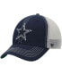 Men's Navy, White Dallas Cowboys Trawler Trucker Clean Up Snapback Hat