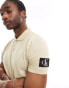 Фото #2 товара Calvin Klein Jeans badge polo shirt in beige