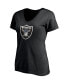 Фото #3 товара Women's Darren Waller Black Las Vegas Raiders Player Icon Name and Number V-Neck T-shirt