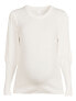 Planet Motherhood Maternity Sweater Women's Medium White Puff Sleeve Round Neck