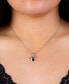 ფოტო #2 პროდუქტის Crystal Two Cat in Heart Pendant 16+2" Extender Chain In Silver Plated