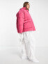 ASOS DESIGN peached puffer jacket in pink