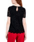 Фото #2 товара Women's Lace Short-Sleeve Top