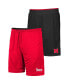 ფოტო #1 პროდუქტის Men's Black, Scarlet Nebraska Huskers Wiggum Reversible Shorts