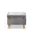Фото #5 товара Elias Modern and Contemporary Velvet Fabric Upholstered and Finished Wood Storage Ottoman