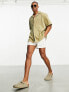 Фото #3 товара ASOS DESIGN relaxed revere shirt in textured cotton in light khaki