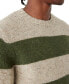 ფოტო #2 პროდუქტის Men's Striped Crewneck Long Sleeve Sweater