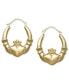 ფოტო #1 პროდუქტის 10k Gold Earrings, Claddagh Hoops