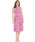 ფოტო #1 პროდუქტის Petite Floral-Print Jewel-Neck Midi Dress