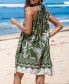 Фото #3 товара Women's Palm Leaf Halter Mini Tent Beach Dress