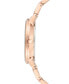ფოტო #3 პროდუქტის Women's Rose Gold-Tone & Pink Marble Acrylic Bracelet Watch 37mm