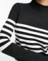 Фото #3 товара French Connection striped high neck jumper in multi