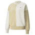 Puma Downtown Oversized Crew Neck Sweatshirt Womens Beige, Off White Casual Tops