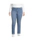 ფოტო #1 პროდუქტის Plus Size Mid Rise Straight Leg Blue Jeans