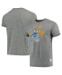 Фото #1 товара Men's Heathered Gray Pitt Panthers Vintage-Like Logo Tri-Blend T-shirt