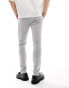 Фото #5 товара ASOS DESIGN wedding superskinny suit trouser in light grey birdseye texture