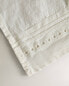 Linen towel with hemstitching detail