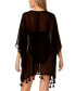 ფოტო #2 პროდუქტის Women's Tie-Front Kimono High-Low Cover-Up