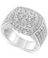 Фото #1 товара Men's Diamond Cluster Statement Ring (4 ct. t.w.) in 10k White Gold