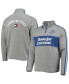 Фото #1 товара Men's Heathered Gray Tampa Bay Lightning Mario Quarter-Zip Jacket