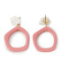 ფოტო #1 პროდუქტის Women's Pink Pastel Circular Drop Earrings