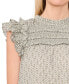 Фото #3 товара Women's Smocked Ruffle Yoke Blouse