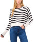 Фото #1 товара Women's Striped Boxy Crewneck Sweater