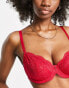 Фото #1 товара Ann Summers Fuller Bust Sexy Lace non padded plunge bra in red