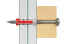 fischer DuoPower 10 x 80 - Expansion anchor - Brick - Concrete - Foam concrete - Masonry - Plasterboard - Nylon - Grey - Red - 1 cm - 80 mm