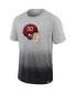 Men's Heathered Gray, Black Washington Football Team Team Ombre T-shirt