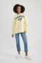 Фото #3 товара Oversize Fit Bisiklet Yaka Kalın Sweatshirt