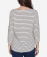 Фото #2 товара Petite Scoop Neck Nutcracker Motif Printed Striped Knit Top