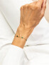 Gold-plated steel bracelet with green zircons EWB23051G