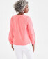 ფოტო #2 პროდუქტის Women's Cotton Gauze Split-Neck Blouse, Created for Macy's