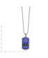 Фото #2 товара Chisel lapis Enameled DAD Dog Tag Ball Chain Necklace