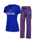 Women's Royal, Orange Florida Gators Arctic T-shirt and Flannel Pants Sleep Set