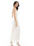 Y.A.S Bridal satin and lace mix cami midi dress in white